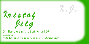 kristof jilg business card